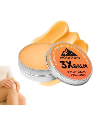 Mountain 3X Relief Balm Mountain 3X Balms with Organic Arnica & Camphor Soothing Body Balm for Neck Hands & Feet with Organic Arnica & Camphor Mountain 3X Relief Balm 2.7fl oz 2.7 Fl Oz (Pack of 1)