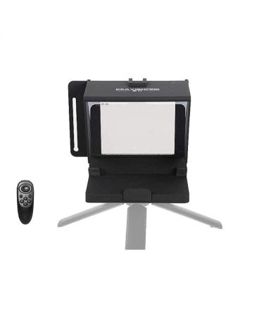 Mini Teleprompter Portable Mobile Teleprompter Artifact Video with Remote Control Compatible with Phone and DSLR Recording