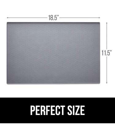 Gorilla Grip Waterproof Silicone Pet Feeding Mat | Slip Resistant, Raised Edges | Prevents Spills, Keeps Bowls in Place | Cat & Dog Food Placemat Tray | Dishwasher Safe | 18.5 x 11.5 Gray - Buy Online on GoSupps.com