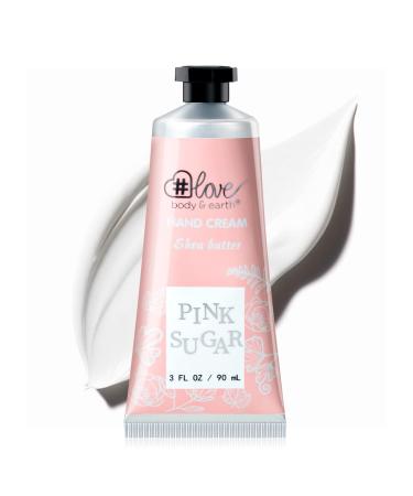 BODY & EARTH LOVE Hand Lotion 3.0 oz - Shea Butter & Vitamin E Moisturizing Cream for Dry Hands | Travel Size Birthday & Mother's Day Gift | Pink Sugar Scent - Buy Online on GoSupps.com