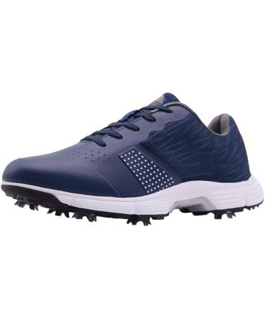 Zakey Waterproof Men's Golf Shoes with Spikes | Professional Outdoor Anti-Slip Footwear | Size 9 Blue - Buy Online on GoSupps.com