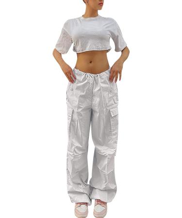 Shop Y2K Women s Parachute Cargo Pants | Vintage Baggy Track Pants for E-Girls | International Shipping Available - Buy Online on GoSupps.com