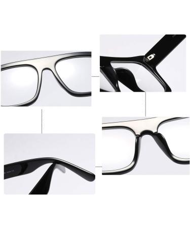 Jurchio Unisex Classic Vintage Space Glasses Frame | Clear Lens Glasses for Men & Women | Includes Glasses Case - Brown - Buy Online on GoSupps.com