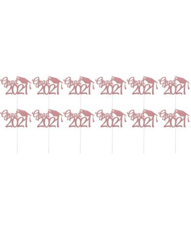 Abaodam 2 Sets 20 Pcs Graduation Cake Insert Cars Cupcake Toppers Cake Decor Graduation Cap Graduation Party Decorations Wedding Cupcake Topper Dessert Picks Paper Cup Food Glue Stick Rose Goldx2pcs 20x14cmx2pcs