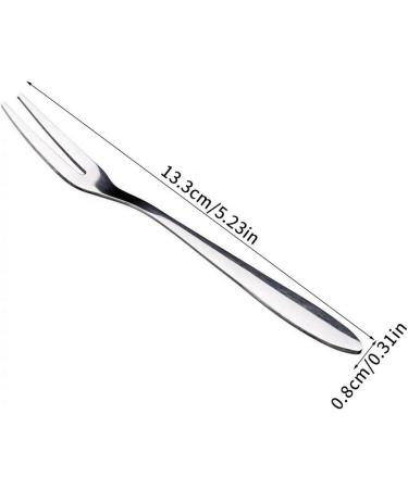 Fruit Forks Dinner Forks Stainless Steel Forks1pcs Fruit Fork Stainless Steel Forks for Household Small Prong with 2-Tine Cocktail Appetizer Dessert Party Kitchen Supply - Buy Online on GoSupps.com