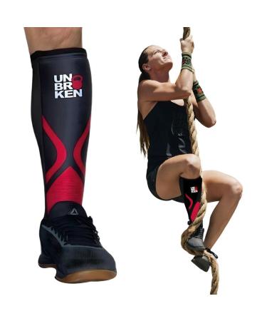 UNBROKENSHOP Cross Fit Shin Guard Calf Compression Sleeve 7mm, Weightlifting, Deadlift, Rope Climb, Box Jumps for Men and Women Single Large-X-Large