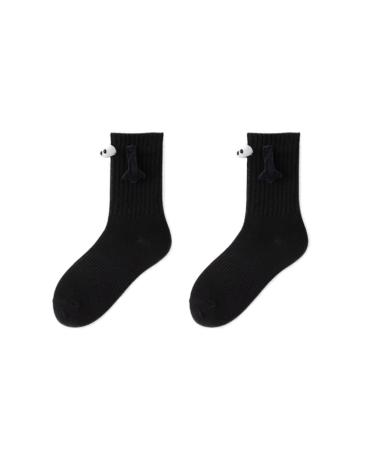 XUT Funny Magnetic Suction 3D Doll Couple Socks Funny Socks for Women Men Unisex Funny Couple Holding Hands Sock for Couple 3d-black