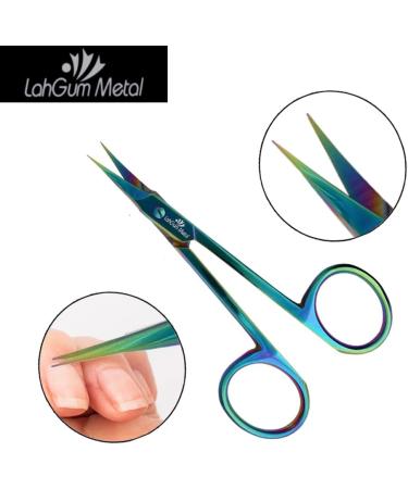 Professional Japanese Grade Curved Fingernail Cuticle Scissors - Titanium Trim Quality, Extra Fine Super Sharp Blade for Precision Manicure - Buy Online on GoSupps.com