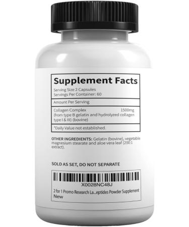 Research Labs 2 for 1 Promo 240 Collagen Pills - 6000 mg Per Day. Grass Fed Anti-Aging Support for Skin, Joints, Tendons, Bones, Hair and Nails. Paleo Friendly. Collagen Peptides Powder Supplement  - Buy Online on GoSupps.com