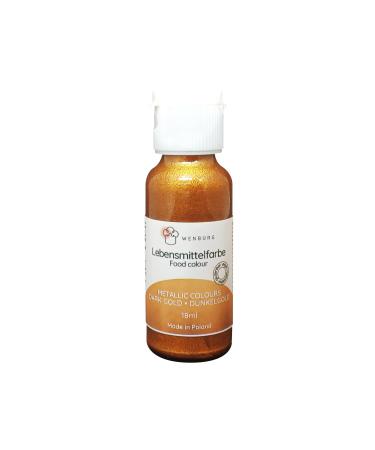 Wenburg food coloring metallic 18ml highly concentrated made in EU sugar -free liquid.For coloring dough drinks flavors slime (Dark Gold/Bronze) Dark Gold (bronze)
