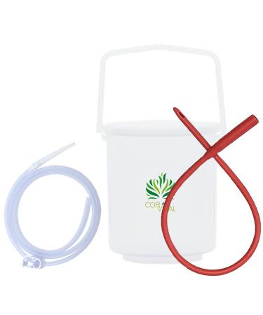 Cor-Vital Coffee Enema Kit for Colon Cleansing - Recommended by Gerson Home Enema Kit - Enema Bucket Kit with Red Tube - Colon Detox Organic Coffee Enema - Enema Coffee Colon Cleanser - Colon Health