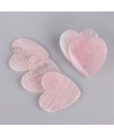 Rose Quartz Sawtooth Gua Sha Scraper Heart Shaped Face Massager for Skin Lifting Slimming Wrinkle Remove Acupuncture 1Pcs - Buy Online on GoSupps.com