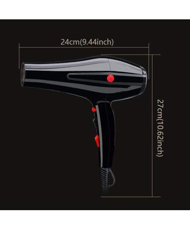 Hair Dryer Professional 2300W Salon Fast Hairdryer Ionic 2 Speed 3 Heat Cool Shot Setting Low Noise Blow Dryer with Diffuser and 2 Nozzle Powerful AC Motor Lightweight Black for Home and Salon Small - Buy Online on GoSupps.com