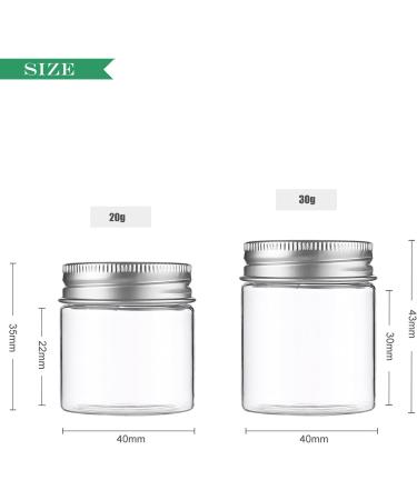 Buy Tianzd 24-Piece 30ml Transparent Plastic Cream Cans with Silver Lids & Spatulas - Ideal Cosmetic Containers for International Shipping - Buy Online on GoSupps.com