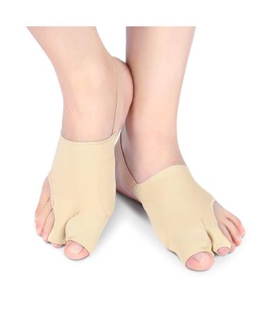 Haofy Hallux Valgus Bandage Correction Bunion Corrector toe sprouts large toe smooths with slipproof heel straps and gel pad against for Hallux Valgus Bunion Sleeve Hallux rail socks - 1 pair M