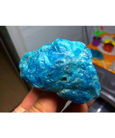 Crystal 170-200g Natural Beautiful Blue Apatite Crystal Stone Natural Rough Specimen
