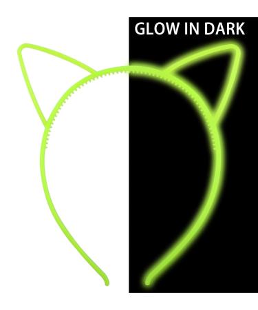 Ziricher Plastic Cat Ear Headband | Luminous Hair Band for Christmas & Halloween Parties (6 Colors) - Buy Online on GoSupps.com