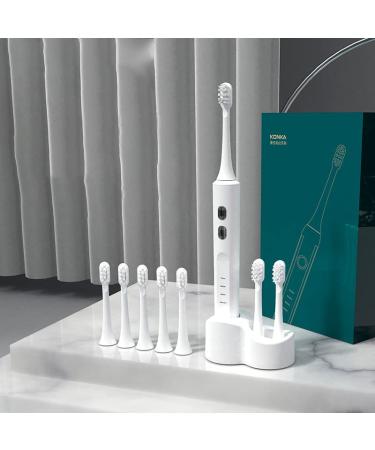 Electric Toothbrush with 3 Brush Heads Adult Couple Travel Wireless Charging Home Smart Magnetic levitation Sonic Electric Toothbrush (White) Green white