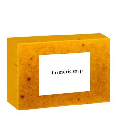 Turmeric Soap Lemon Handmade Soap Bath Deep Cleansing Pores Body Dirty Smooth Skin Tender Care Oil Control Exfoliator for Man Girl Skin Care for All Skin Types 1 Pcs