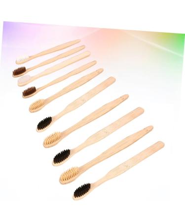 Minkissy 10-Pack Biodegradable Hotel Toothbrush Set | Eco-Friendly Portable Bamboo Toothbrushes for Travel & Accessories - Buy Online on GoSupps.com