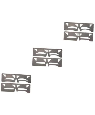 FOMIYES 6 Pcs Eyebrow Ruler T Tool Microblading Stencil Brow Tool Brow Guide Template Eyebrow Trimming Mold