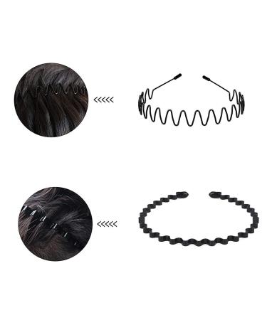 Sioppkik 2 Pack Metal Hair Bands - Slip-Resistant Elastic Headbands for Men & Women | Anti-Slip Accessories for Sports Yoga Cycling & Running - Buy Online on GoSupps.com