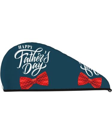 Happy Father's Day Microfiber Hair Towel | Super Absorbent Soft Wrap for Women | Quick Dry Coral Velvet Cap for Long Curly & Thick Hair - Buy Online on GoSupps.com