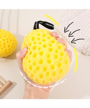 Beavorty 2pcs Natural Honeycomb Bath Sponges | Eco-Friendly Shower Loofah for Kids & Women - Buy Online on GoSupps.com