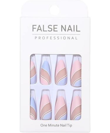 French False Nails Pink Heart Press on Nails Ballerina Acrylic Stick on Nails Almond Fake Nails 24pcs for Women and Girls (Color : Pink Size : C) - Buy Online on GoSupps.com
