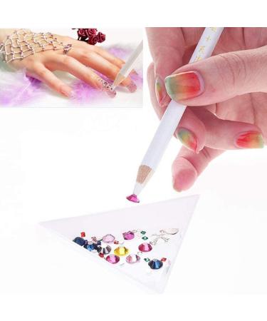 World Of Sparkles 5 Pcs Rhinestones Picker Wax Pen Diamond Dotting Tool for Nails Art - White - Buy Online on GoSupps.com
