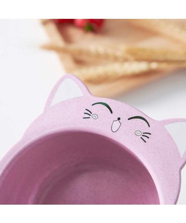 Angoily Wheat Straw Bowl Cereal Bowl Rice Noodle Soup Snack Bowl Cat Design Bowls Pink - Buy Online on GoSupps.com