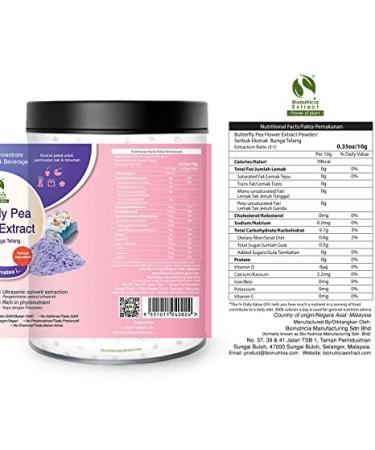 2x Butterfly Pea Flower Extract - Bionutricia Extract Natural Asian Gourmet Standardized Fresh Beverage or Bakery Ingredient | High Antioxidant - Buy Online on GoSupps.com