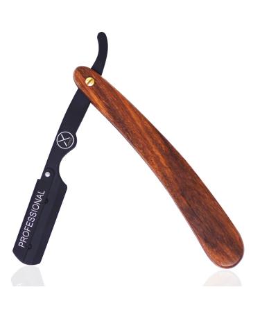 PRO Wooden handle Straight Edge Razor - For Barbers Salons and Hair Enthusiasts