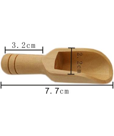 20pcs Mini Wooden Mini Candy Baby Spoon Salt Scoops Tea Spoon Take a Bath Washing Powder - Buy Online on GoSupps.com