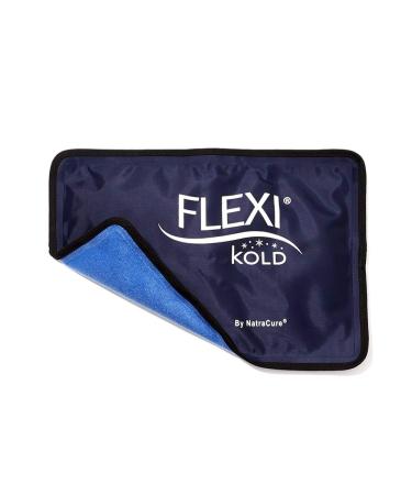 FlexiKold Reusable Gel Ice Pack with Straps Cold Compress Gel Cold Pack for Injuries Flexible Medical Ice Wrap Ice Pack for Back Shoulders Legs Knees Sciatica Muscle Pain Half Size Medium
