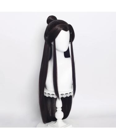 PRIOUTZ Long Black Bun Hair for Tian Guan Ci Fu Xie Lian Cosplay | Includes Wig Cap - High-Quality International Shipping - Buy Online on GoSupps.com