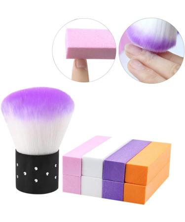 Ipetboom 1 Set Manicure Kits Mushroom Kit Pedicure Kit Sanding Buffing Block Mushroom Cleaning Brush Makeup Powder Blush Barrette Clips for Crafts Makeup Brush Large Nail Sponge Purple - Buy Online on GoSupps.com