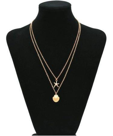 Yalice Layered Starfish Necklace - Boho Shell Jewelry for Women & Girls | Gold International Shipping - Buy Online on GoSupps.com