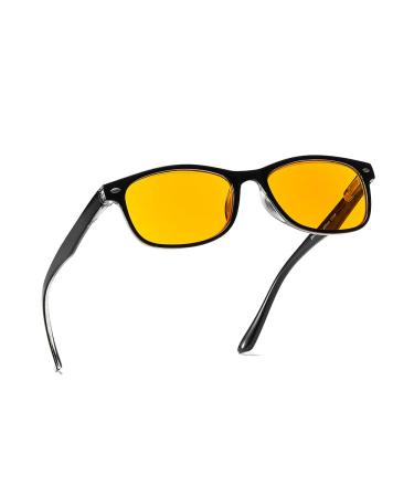 Suertree blue light readers 95% blue light filter glasses computer glasses visual aid optics reading aid for women men 1.5x diopters black