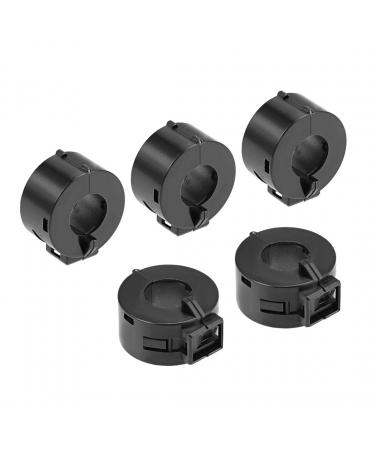 uxcell 15mm Ferrite Cores Ring Clip-On RFI EMI Noise Suppression Filter Cable Clip Black 5pcs