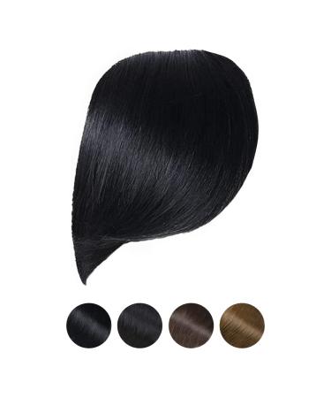 Thick pony clip in pony real real hair fringe hair extensions natural look hair parts for girls pitch black