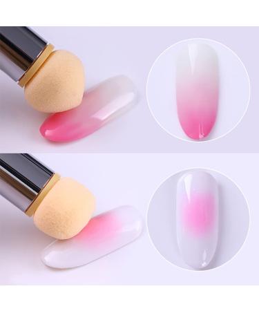 SILPECWEE UV Gel Nail Gradient Sponges Pen With 16 Replaceable Heads - Ombre Brush for Acrylic Manicure DIY - NO3 - Buy Online on GoSupps.com