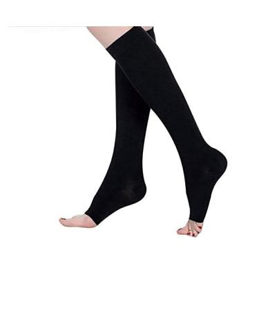 Zmerch knee socks unisex socks compression stockings pressure varicose vein stocking knee socks leg support stretch pressure blood circulation cooling (unit size/type 2 - black) unit variable type 2 - black