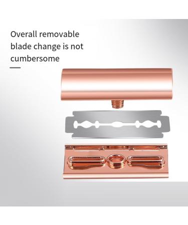 Rodrigo Interchangeable Men's Safety Razor - Double Edge Reusable Metal Razor in Rose Gold for a Luxurious Shaving Experience - Buy Online on GoSupps.com