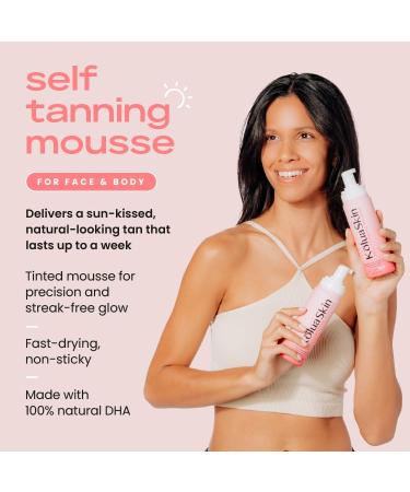 KoluaSkin Self Tanner Mousse - Natural Sunless Fake Tan Quick-Drying Streak-Free Hydrating Light Tropical Scent 7oz - Ideal for Sensitive Skin - Buy Online on GoSupps.com