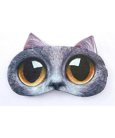 HappyDaily Set of 3 Beautiful 3D Cat Sleep Masks in Pink/Grey/Black | Comfortable Eye Cover for a Restful Sleep - Buy Online on GoSupps.com