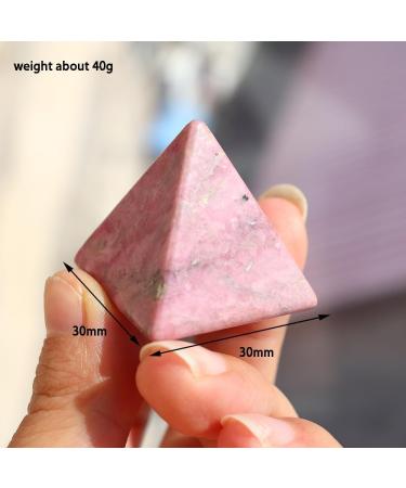 Natural Stone Rhodonite Crystal Pyramid Stone Gemstone Reiki Rose Pyramid Home Decoration Gifts Stone Mineral Specimen - Buy Online on GoSupps.com