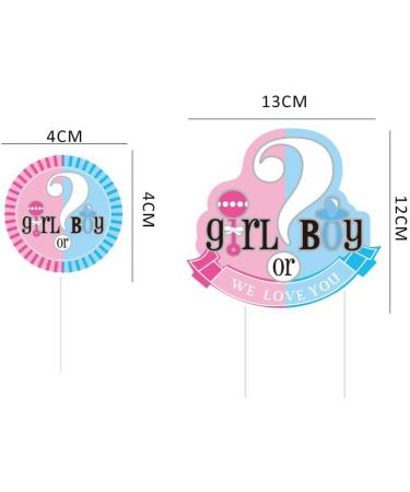 iNINGER Gender Reveal Cupcake Toppers Question Mark Cupcake Picks Boy or Girl Baby Shower Cake Topper Decorations for Kids Birthday Party Cake Decorations Supplies Cupcake Toppers-5 - Buy Online on GoSupps.com