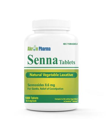 Senna 8.6 Mg Natural Vegetable Laxative 1000 Tablets