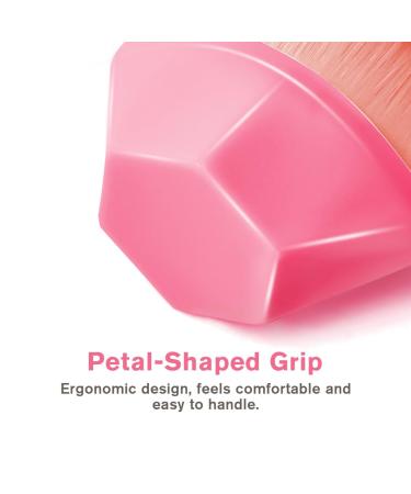 Auauy Foundation Brush - Flat Seamless Makeup Brush with Storage Box | Portable Blush Brush in Rose - Ideal for Liquid Foundation & Seamless Application - Buy Online on GoSupps.com